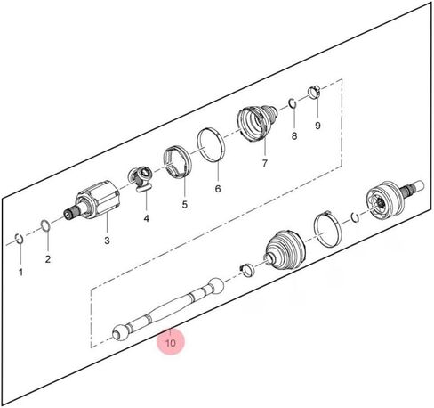 PARTS NO# 26205968 26205968 Left front half axis 1pack in Saudi Arabia