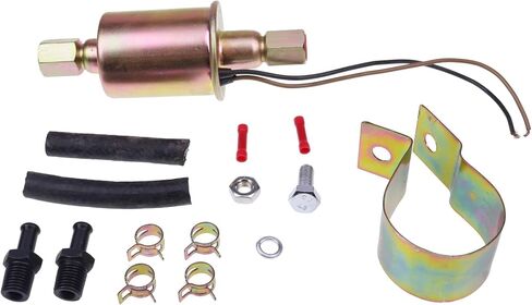 Universal 12V 5-9 PSI Electric Fuel Pump with Installation Kit E8090 SP1141 3/8 Inlet and Outlet Compatible with Chevrolet Buick Plymouth Pontiac Carbureted Models in Saudi Arabia