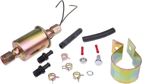 Universal 12V 5-9 PSI Electric Fuel Pump with Installation Kit E8090 SP1141 3/8 Inlet and Outlet Compatible with Chevrolet Buick Plymouth Pontiac Carbureted Models in Saudi Arabia