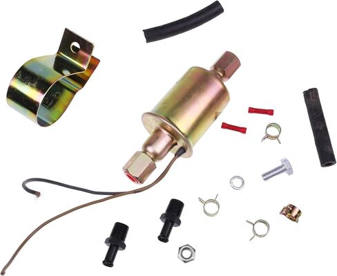 Universal 12V 5-9 PSI Electric Fuel Pump with Installation Kit E8090 SP1141 3/8 Inlet and Outlet Compatible with Chevrolet Buick Plymouth Pontiac Carbureted Models in Saudi Arabia
