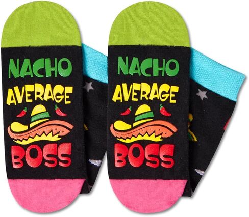 HAPPYPOP Boss Gifts Ideas Socks - Boss Gifts For Men Women, Cool Boss Gifts Male Female Worlds Best Boss Women Retirement Socks With Greeting Card in Kuwait