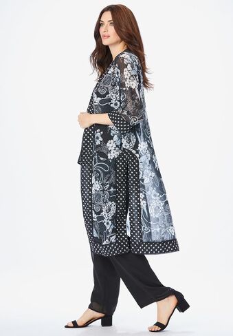 Roaman's Women's Plus Size Duster Pant Set in Saudi Arabia