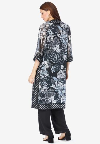 Roaman's Women's Plus Size Duster Pant Set in Saudi Arabia