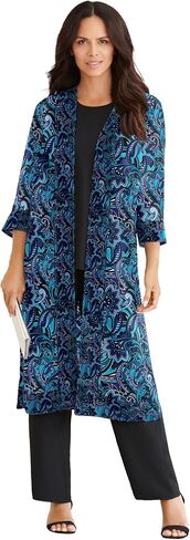 Roaman's Women's Plus Size Duster Pant Set in Saudi Arabia