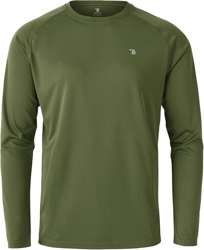 BGOWATU Men's Long Sleeve Sun Shirt Hiking Shirts UPF 50+ Quick Dry Lightweight Athletic T-Shirts for Outdoor in Saudi Arabia