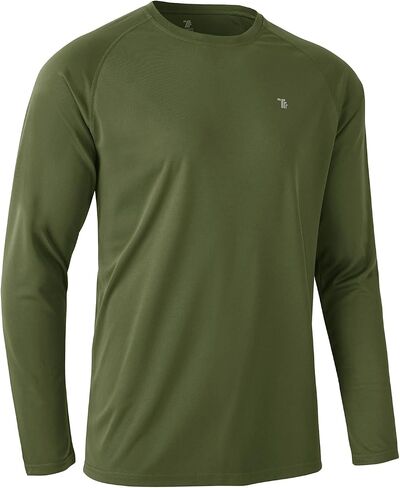 BGOWATU Men's Long Sleeve Sun Shirt Hiking Shirts UPF 50+ Quick Dry Lightweight Athletic T-Shirts for Outdoor in Saudi Arabia