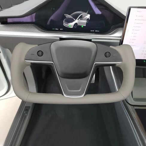 غلاف عجلة القيادة Mewant لـ Yoke Style Teadering Wheel for Tesla Model S 2021-2023 / Model X 2021-2023 in Saudi Arabia