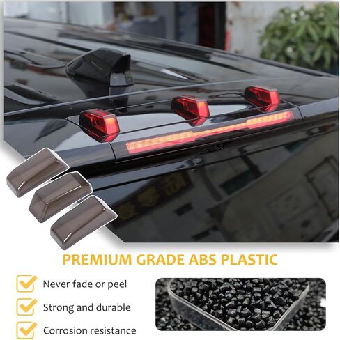 للاصطدامات Hummer EV SUV SUV Lear Tail Roof Lights Top Lights Lights for 2024 2025+ Hummer EV SUV SUV Leat Top Roof Light Lens Smoked Cover Cover (SUV/3pcs) in Saudi Arabia