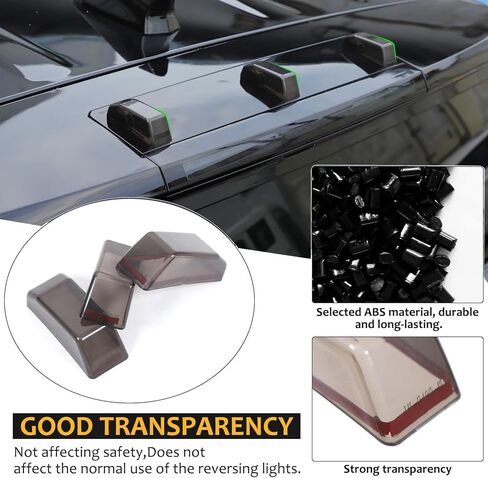 للاصطدامات Hummer EV SUV SUV Lear Tail Roof Lights Top Lights Lights for 2024 2025+ Hummer EV SUV SUV Leat Top Roof Light Lens Smoked Cover Cover (SUV/3pcs) in Saudi Arabia