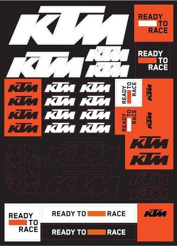 Genuine KTM Team Corporate Sticker Sheet, 3PW210065800 in Saudi Arabia