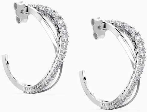 LECALLA Real 925 Sterling Silver C أقراط | الأطواق الصغيرة الخفيفة الأطواق الإيطالية نصف حلق الأطواق للنساء in Saudi Arabia
