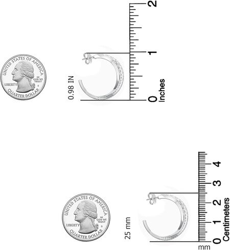 LECALLA Real 925 Sterling Silver C أقراط | الأطواق الصغيرة الخفيفة الأطواق الإيطالية نصف حلق الأطواق للنساء in Saudi Arabia