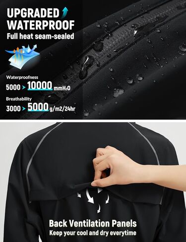 baleaf Women's Rain Jackets Waterproof Windbreaker Packable Lightweight Cycling Running Jacket Hiking Gear Reflective Hooded in Saudi Arabia