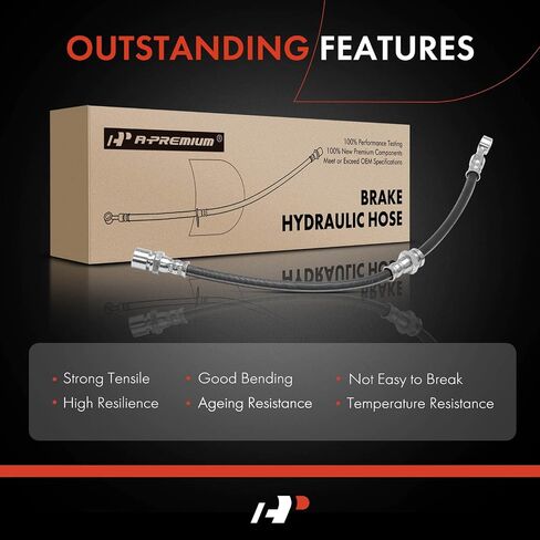 A-Premium Front Driver Brake Hoster Hose متوافق مع نماذج Chevy و Suzuki المختارة-Optra 2006-2010 ، Forenza 2004-2008 ، Reno 2005-2008-استبدل# 96397200 in Saudi Arabia