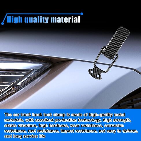 2PCS Car Bumper Clips, Carbon Fiber Quick Release Fasteners, Car Trunk Security Clip Kit, Universal Front Rear Bumper Clip Hasps, Car Bumper Hook Lock Clips for Most Vehicles (Small) in Saudi Arabia