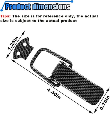 2PCS Car Bumper Clips, Carbon Fiber Quick Release Fasteners, Car Trunk Security Clip Kit, Universal Front Rear Bumper Clip Hasps, Car Bumper Hook Lock Clips for Most Vehicles (Small) in Saudi Arabia