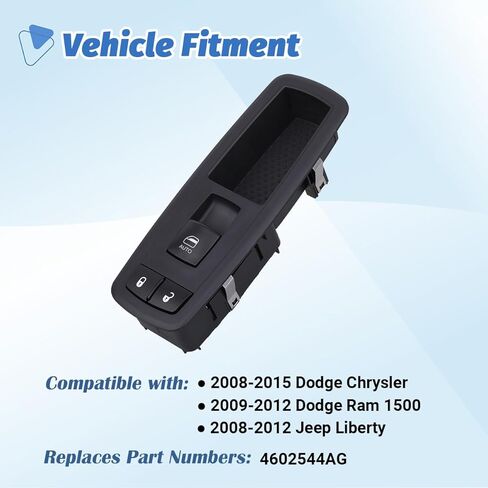 Passenger Side Power Window Switch Compatible with 2008 2009 2010 2011 2012 Dodge Grand Caravan, Chrysler Town and Country, Jeep Liberty, Dodge Ram 1500, 2009-2010 Journey, 2007-2011 Nitro in Saudi Arabia
