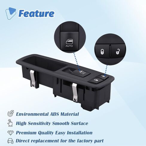 Passenger Side Power Window Switch Compatible with 2008 2009 2010 2011 2012 Dodge Grand Caravan, Chrysler Town and Country, Jeep Liberty, Dodge Ram 1500, 2009-2010 Journey, 2007-2011 Nitro in Saudi Arabia