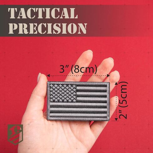 2Pcs Subdued American Flag Patch Velcro Set, Embroidered Velcro Patches Tactical for Military Backpack, Bulletproof Vest, Military Patches with Velcro, American Flag Patch Sew on Opt in Saudi Arabia
