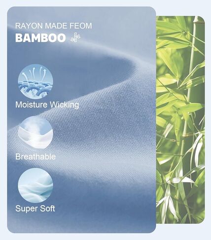 COLORFULLEAF Men's Boxer Briefs Soft Comfort Breathable Rayon Made From Bamboo Underwear for Men Packs Open Fly Pouch in Kuwait