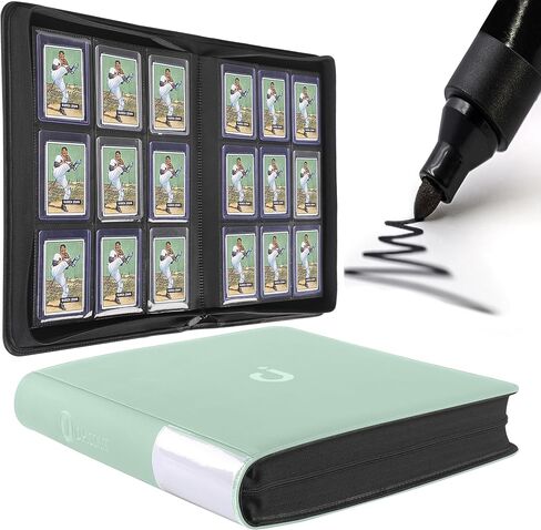 D DACCKIT Toploader Binder, Holds 288 Top Loaders - 9-Pocket Top Loader Binder for 3" x 4" Rigid Card Holders for Trading Cards or Sports Cards, Model A - Light Pink in Kuwait
