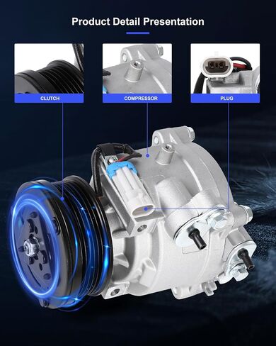 ECCPP A/C Compressor with Clutch 2013-2022 Fit for Buick Encore 1.4L 2013-2020 Fit for Chevrolet Sonic 1.4L AC Compressor in Saudi Arabia