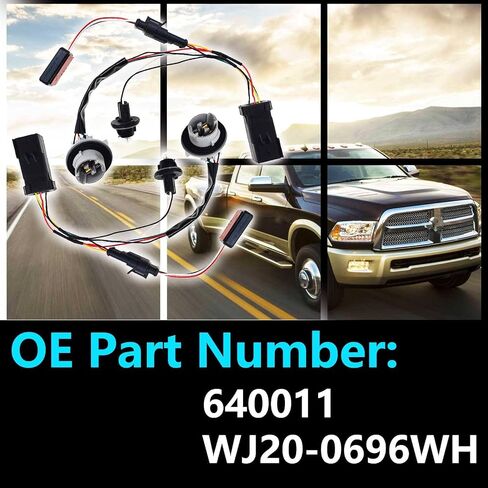 1 زوج من مصابيح LED LED Tail Conversion Adapter Adapter Adapter 640011 ， متوافق مع Dodge RAM 2013-2018 Lights Lights Harness Relaces 640011 in Saudi Arabia