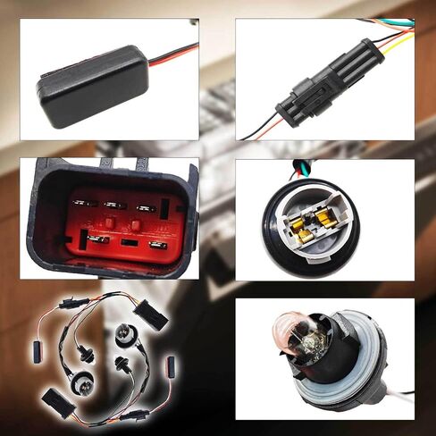 1 زوج من مصابيح LED LED Tail Conversion Adapter Adapter Adapter 640011 ， متوافق مع Dodge RAM 2013-2018 Lights Lights Harness Relaces 640011 in Saudi Arabia