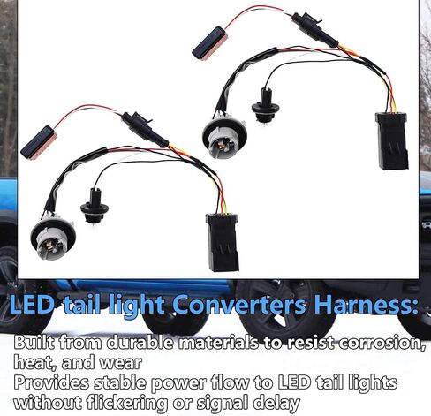 1 زوج من مصابيح LED LED Tail Conversion Adapter Adapter Adapter 640011 ， متوافق مع Dodge RAM 2013-2018 Lights Lights Harness Relaces 640011 in Saudi Arabia