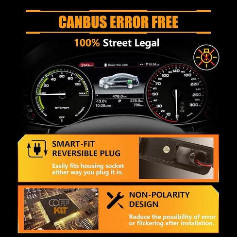 Front Fender LED Side Marker Lights for 2010-2013 Fo-rd Transit Connect, Transit Smoked Lens Side Bumper Marker Lamps, [Ultra-Bright] Amber LED Side Markers Turn Signal Lights, 2 PCS in Saudi Arabia