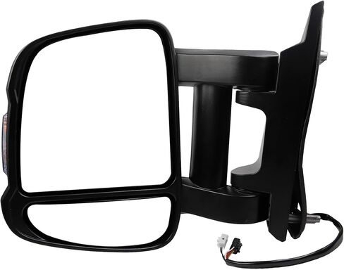 Dasbecan Passenger Right Side Mirror Replacement CH1321376 for Ram Promaster 1500 2500 3500 2014-2019 Heated Power Glass Manual Fold w/Turn Signal Light Short Arm 8 Pins 5VE98JXWAE in Kuwait