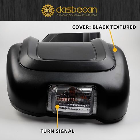 Dasbecan Passenger Right Side Mirror Replacement CH1321376 for Ram Promaster 1500 2500 3500 2014-2019 Heated Power Glass Manual Fold w/Turn Signal Light Short Arm 8 Pins 5VE98JXWAE in Kuwait