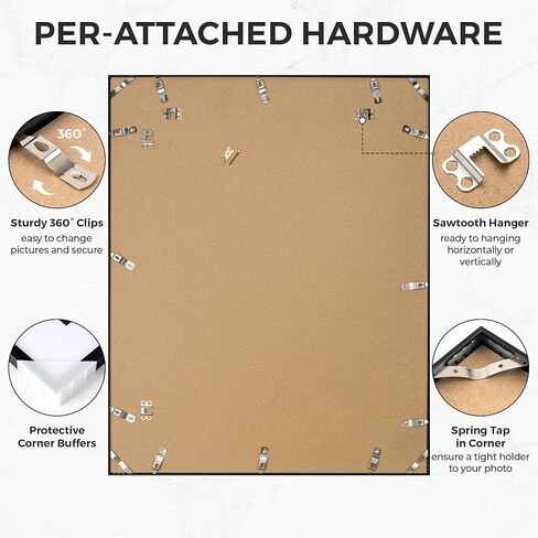 Richfocus الألمنيوم إطار صورة - 12x16 إطار معدني أسود مع حصيرة للصور 9x12 ، إطار عائم مع شماعات Plexiglass - إطار الملصقات المتضمنة لتديين الجدار المنزلي ، مجموعة من 3 in Kuwait