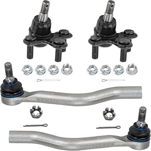 Detroit Axle - Front 4pc Suspension Kit for 2016-2021 Honda Civic ، 2 Lower Ball Comborts 2 Outer Tie Rod Ends 2017 2018 2019 2020 Replacement in Kuwait