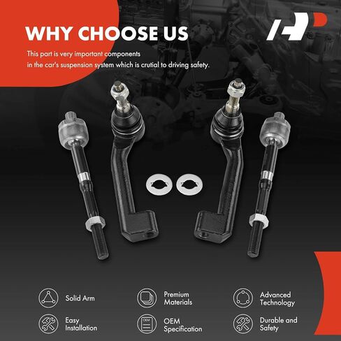 A-Premium Set of 4, Front Inner and Outer Tie Rod End Kit, Compatible with Ford Explorer 2020-2023, Police Interceptor Utility 2020-2023 in Saudi Arabia