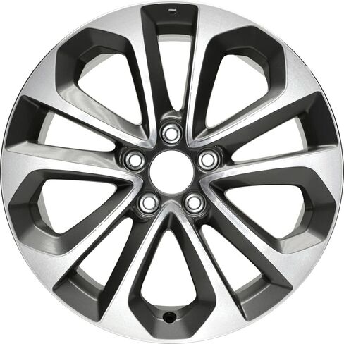 18 × 8 عجلات الألمنيوم حافة مزدوجة 5 سماعات متشهية ورمادية - مصنع مستعادة متوافق مع هوندا أكورد 2013-2015 - ملائمة الدقيقة - الاستبدال المباشر in Kuwait