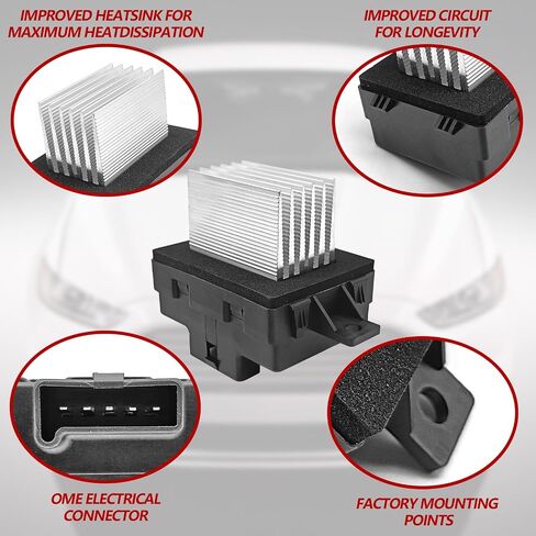 HVAC Blower Motor Resistor Compatible with Ford Fusion 2010-2012/ MKZ 2010-2012/ Zephyr 2006/ Milan 2010-2011/ Dual Zone Auto Temp Control Replace 6E5Z19E624AA, 973-057, JA1712, 8E5Z19E624A in Saudi Arabia