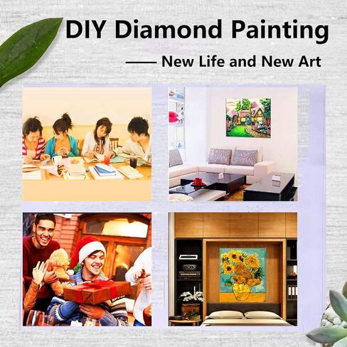 Vaiieyo 5d DIY مجموعات فن الماس للبالغين بقرة ، مناظر شتوية للفن الماس ، وأطقم الطلاء الماس كاملة الحفر جولة الحرف اليدوية للمنزل ديكور جدار ديكور هدية 12x16 بوصة in Kuwait