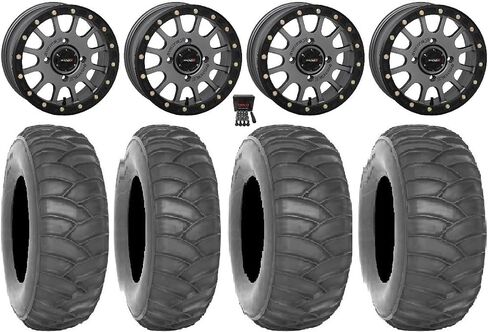 حزمة - 9 عناصر: النظام 3 SB -5 15 "عجلات GM 33" SS360/HP الإطارات [4x137 Bolt Pattern 12mmx1.5 Lug Kit] in Saudi Arabia