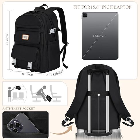 laptop backpack for women, Girls backpacks, Cute backpack for women, College middle high school students book Bag, Water resistant bookbag for girls, mochilas escolares para niñas, Beige in Saudi Arabia