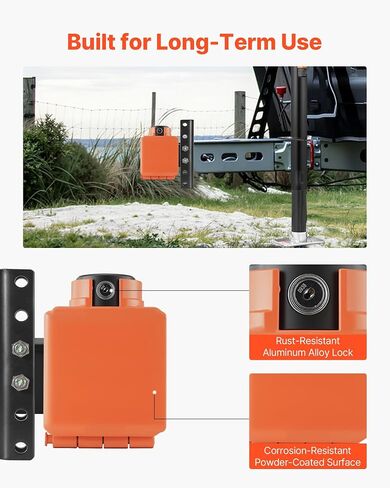 VEVOR Collar Coupler Lock, Fits 2 & 2-5/16-Inch Couplers, Trailer Hitch Lock with 3 Keys Secures Security Chains, Pry-Resistant & Rust-Resistant, Anti-Theft RV Trailer Locks for RV, Trailer, Boat in Saudi Arabia