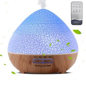 500ml Essential Oil Diffuser, Ultrasonic Aroma Diffuser with Remote Control for Home, Quiet Diffusers for Essential Oils with 7 Color LED & Auto-Off, Mist Humidifier for Bedroom, Office, Yoga in Saudi Arabia