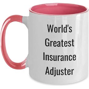 World's Greatest Insurance Adjuster Funny Two Tone Coffee Mug Gifts for Insurance Professionals This Christmas in Kuwait