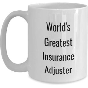 World's Greatest Insurance Adjuster Funny Motivational Mug Gifts for Insurance Adjusters on Christmas Unique Presents from Insurance Professionals to Insurance Enthusiasts in Kuwait