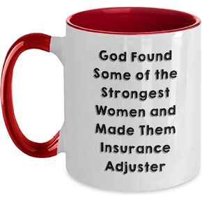 Funny Insurance Adjuster Gifts for Women from God - Two Tone Coffee Mug for Christmas in Saudi Arabia