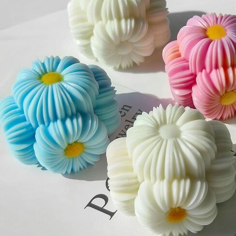 Poppy Flower Silicone Candle Mold Poppy Candle Molds Poppy Resin Mold for Candle Home Decorate Mold Candle Making Mold Aromatherapy Candles Gypsum Clay Craft in Saudi Arabia