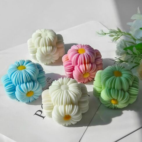 Poppy Flower Silicone Candle Mold Poppy Candle Molds Poppy Resin Mold for Candle Home Decorate Mold Candle Making Mold Aromatherapy Candles Gypsum Clay Craft in Saudi Arabia