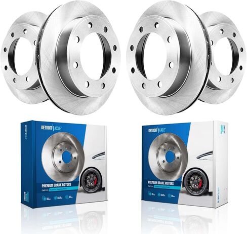 Detroit Axle-دوارات الفرامل لـ 00-05 Ford Sprotsion ، 99-04 F-250 F-350 Super Duty 1999 2000 2001 2002 2003 2004 2005 BRAKES 8 LUGS PRAKER PRAKE DISCING ROOTORS in Saudi Arabia