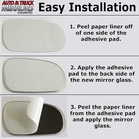 Mirror Glass + Full Size Adhesive Pad for 2008-2011 Subaru Impreza Driver Side Replacement (2008 2009 2010 2011 08 09 10 11) in Saudi Arabia