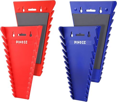 4-Pack Magnetic Wrench Organizer, 48-Slot Wrench Rack Tool Trays, Durable ABS Wrench Holder for Tool Box Drawer Chest, SAE (1/4" to 1-1/16") & Metric (6 to 24mm) in Saudi Arabia